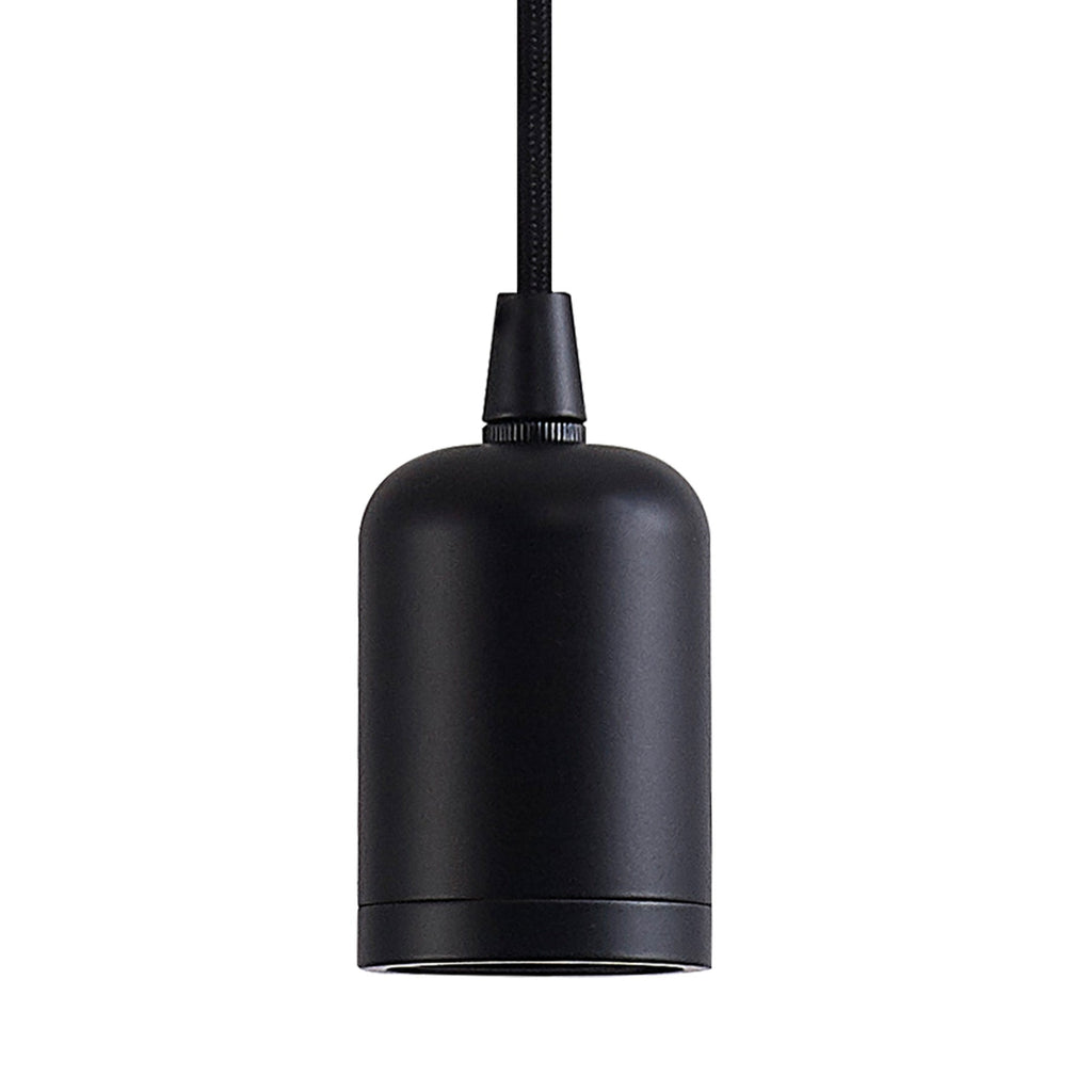 Luminosity Designs Ltd - Luminosity Single Modern Pendant with 1m Braided Cable and Deep Shade Ring for Thick Glass - Luminosity Designs Ltd