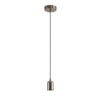 Luminosity Designs Ltd - Luminosity Single Modern Pendant with 1m Braided Cable and Deep Shade Ring for Thick Glass - Luminosity Designs Ltd