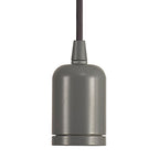 Luminosity Designs Ltd - Luminosity Single Modern Pendant with 1m Braided Cable and Deep Shade Ring for Thick Glass - Luminosity Designs Ltd