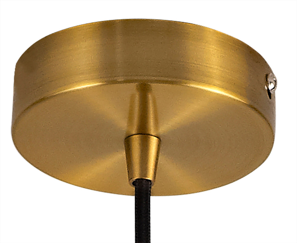 Luminosity Designs Ltd - Luminosity Single Modern Pendant with 1m Braided Cable and Deep Shade Ring for Thick Glass - Luminosity Designs Ltd
