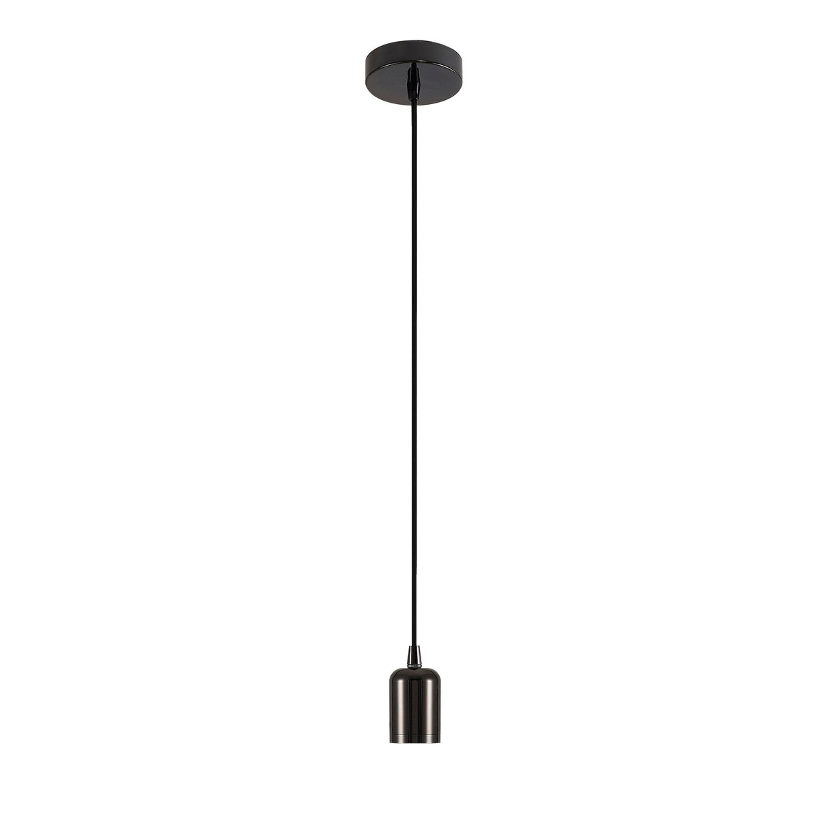 Luminosity Designs Ltd - Luminosity Single Modern Pendant with 1m Braided Cable and Deep Shade Ring for Thick Glass - Luminosity Designs Ltd