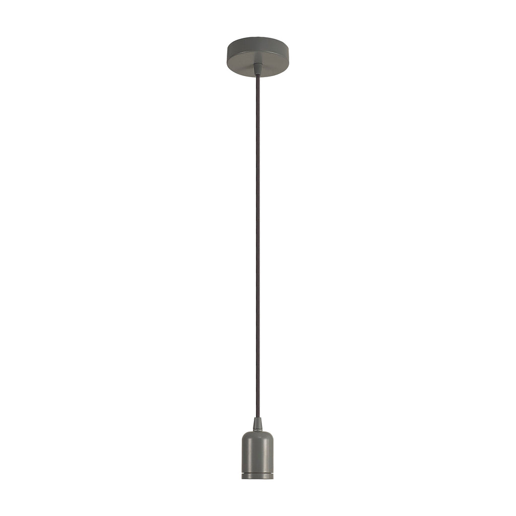 Luminosity Designs Ltd - Luminosity Single Modern Pendant with 1m Braided Cable and Deep Shade Ring for Thick Glass - Luminosity Designs Ltd