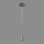 Luminosity Designs Ltd - Luminosity Single Modern Pendant with 1m Braided Cable and Deep Shade Ring for Thick Glass - Luminosity Designs Ltd