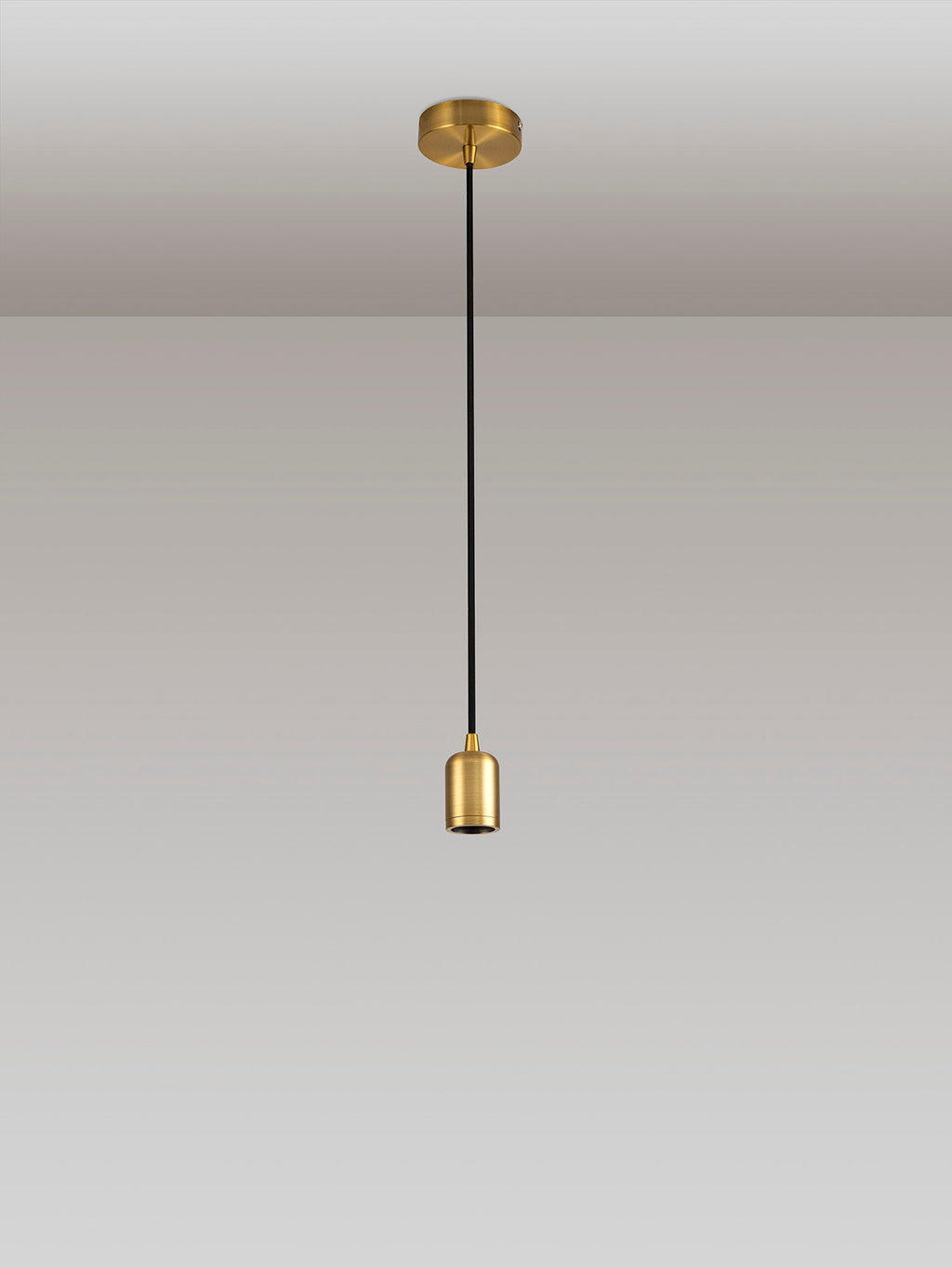 Luminosity Designs Ltd - Luminosity Single Modern Pendant with 1m Braided Cable and Deep Shade Ring for Thick Glass - Luminosity Designs Ltd