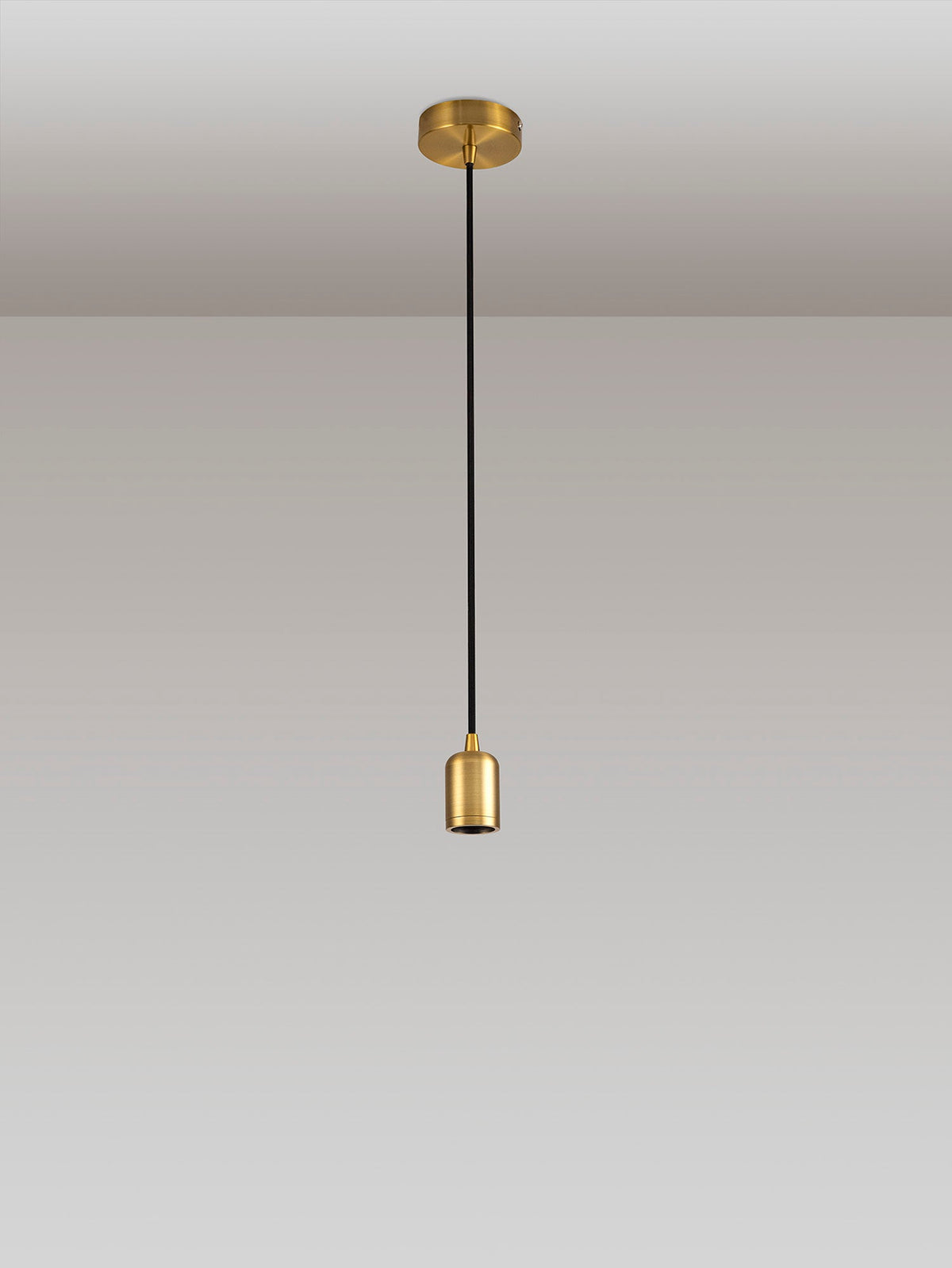 Luminosity Designs Ltd - Luminosity Single Modern Pendant with 1m Braided Cable and Deep Shade Ring for Thick Glass - Luminosity Designs Ltd