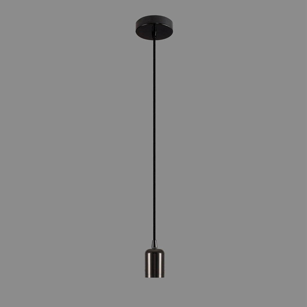 Luminosity Designs Ltd - Luminosity Single Modern Pendant with 1m Braided Cable and Deep Shade Ring for Thick Glass - Luminosity Designs Ltd