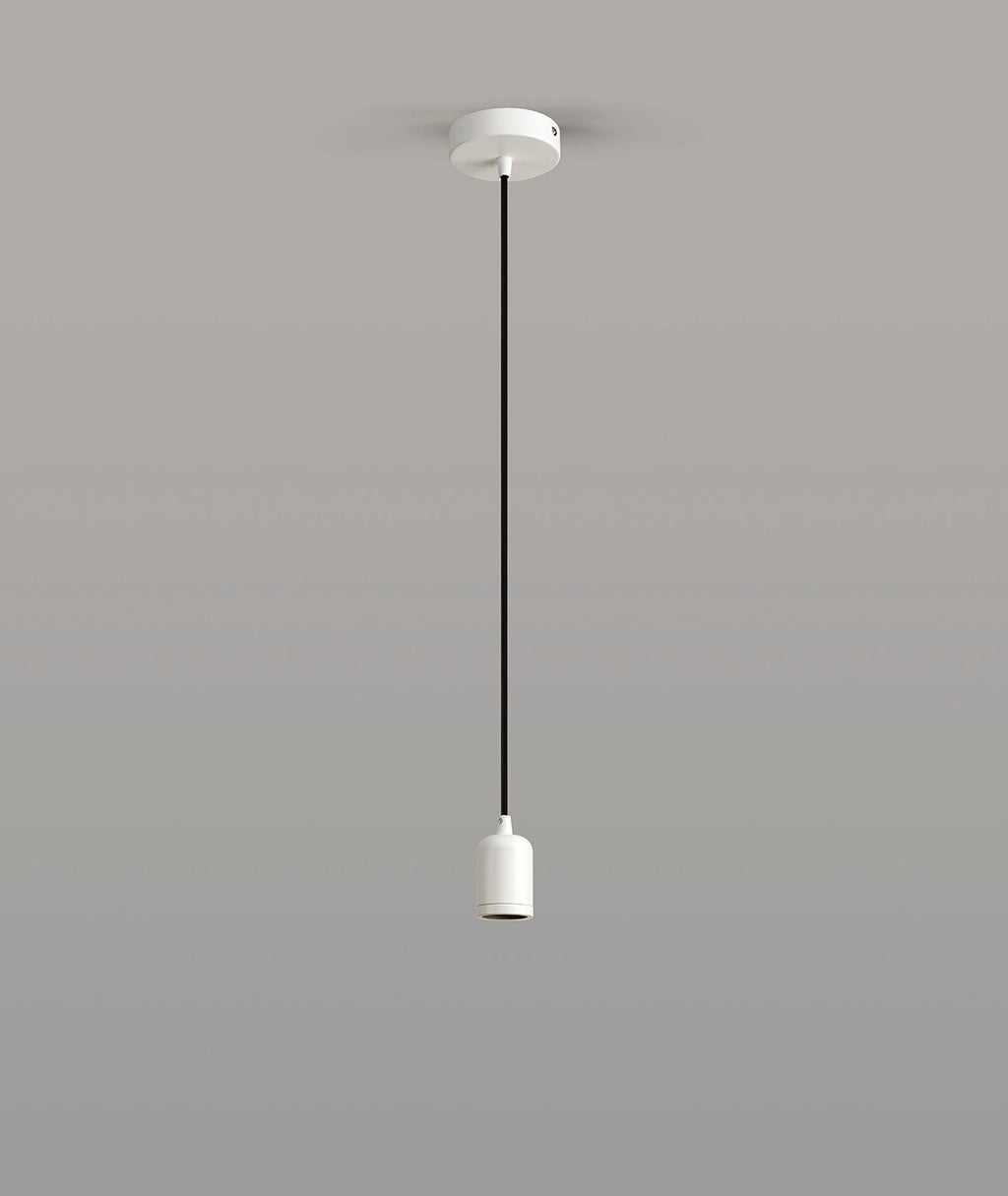 Luminosity Designs Ltd - Luminosity Single Modern Pendant with 1m Braided Cable and Deep Shade Ring for Thick Glass - Luminosity Designs Ltd