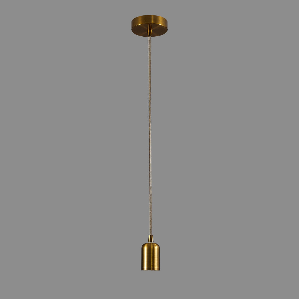 Luminosity Designs Ltd - Luminosity Single Modern Pendant with 2m Braided Cable and Deep Shade Ring for Thick Glass - Luminosity Designs Ltd
