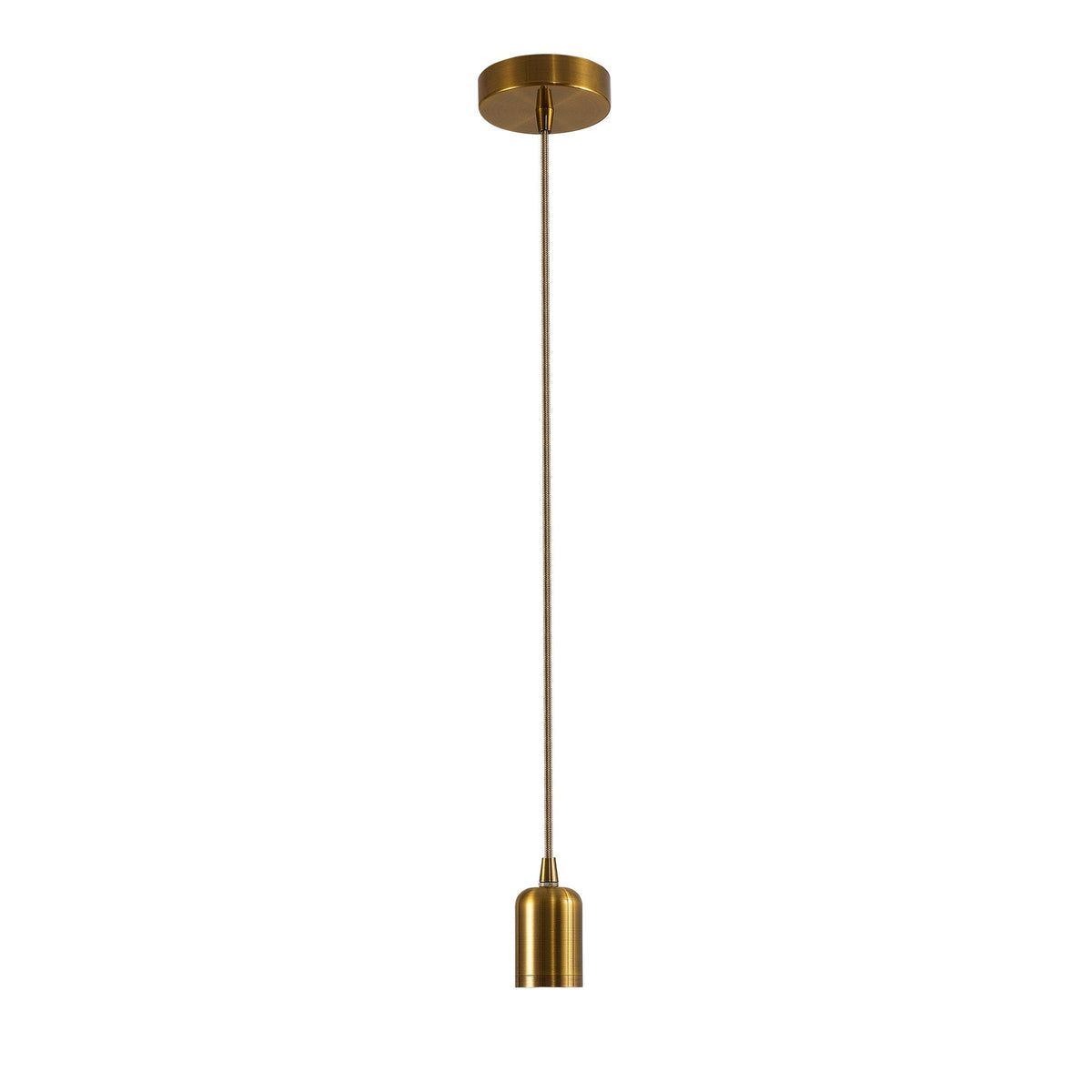 Luminosity Designs Ltd - Luminosity Single Modern Pendant with 2m Braided Cable and Deep Shade Ring for Thick Glass - Luminosity Designs Ltd