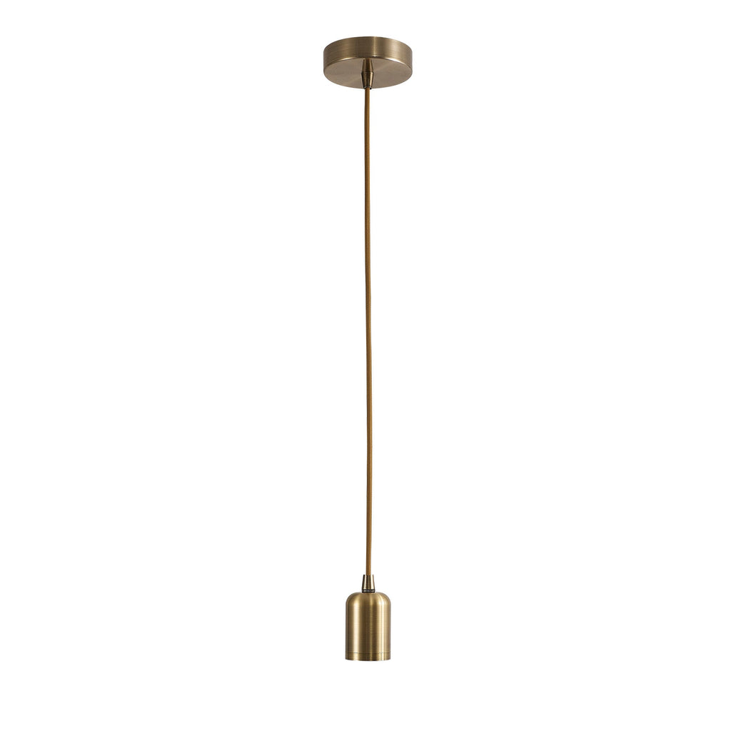 Luminosity Designs Ltd - Luminosity Single Modern Pendant with 2m Braided Cable and Deep Shade Ring for Thick Glass - Luminosity Designs Ltd