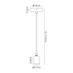 Luminosity Designs Ltd - Luminosity Single Modern Pendant with 2m Braided Cable and Deep Shade Ring for Thick Glass - Luminosity Designs Ltd