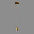 Luminosity Single Modern Pendant with 2m Braided Cable and Deep Shade Ring for Thick Glass