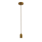 Luminosity Single Modern Pendant with 2m Braided Cable and Deep Shade Ring for Thick Glass