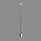 Luminosity Single Modern Pendant with 2m Braided Cable and Deep Shade Ring for Thick Glass