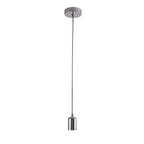 Luminosity Single Modern Pendant with 2m Braided Cable and Deep Shade Ring for Thick Glass