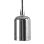 Luminosity Single Modern Pendant with 2m Braided Cable and Deep Shade Ring for Thick Glass