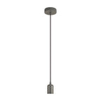 Luminosity Single Modern Pendant with 2m Braided Cable and Deep Shade Ring for Thick Glass