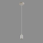 Luminosity Single Modern Pendant with 2m Braided Cable and Deep Shade Ring for Thick Glass