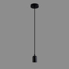 Luminosity Single Modern Pendant with 2m Braided Cable and Deep Shade Ring for Thick Glass