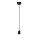 Luminosity Single Modern Pendant with 2m Braided Cable and Deep Shade Ring for Thick Glass