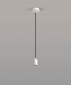 Luminosity Single Modern Pendant with 1m Braided Cable and Deep Shade Ring for Thick Glass