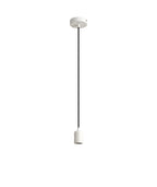 Luminosity Single Modern Pendant with 1m Braided Cable and Deep Shade Ring for Thick Glass