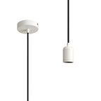 Luminosity Single Modern Pendant with 1m Braided Cable and Deep Shade Ring for Thick Glass