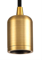 Luminosity Single Modern Pendant with 1m Braided Cable and Deep Shade Ring for Thick Glass