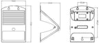 Diamond LED - Lunar IV MIDI – Solar Wall Light With PIR - Luminosity Designs Ltd