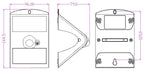 Diamond LED - Lunar IV NANO – Solar Wall Light With PIR - Luminosity Designs Ltd