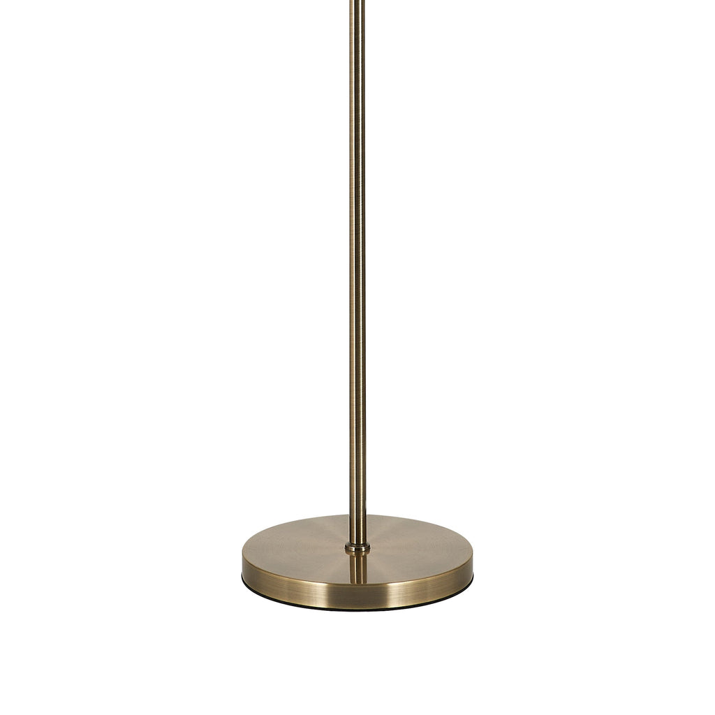 Luminosity Designs - Lustre Segmented Glass Globe Floor Lamp In An Antique Brass Framework, Single Colour, 3 x G9 - Luminosity Designs Ltd