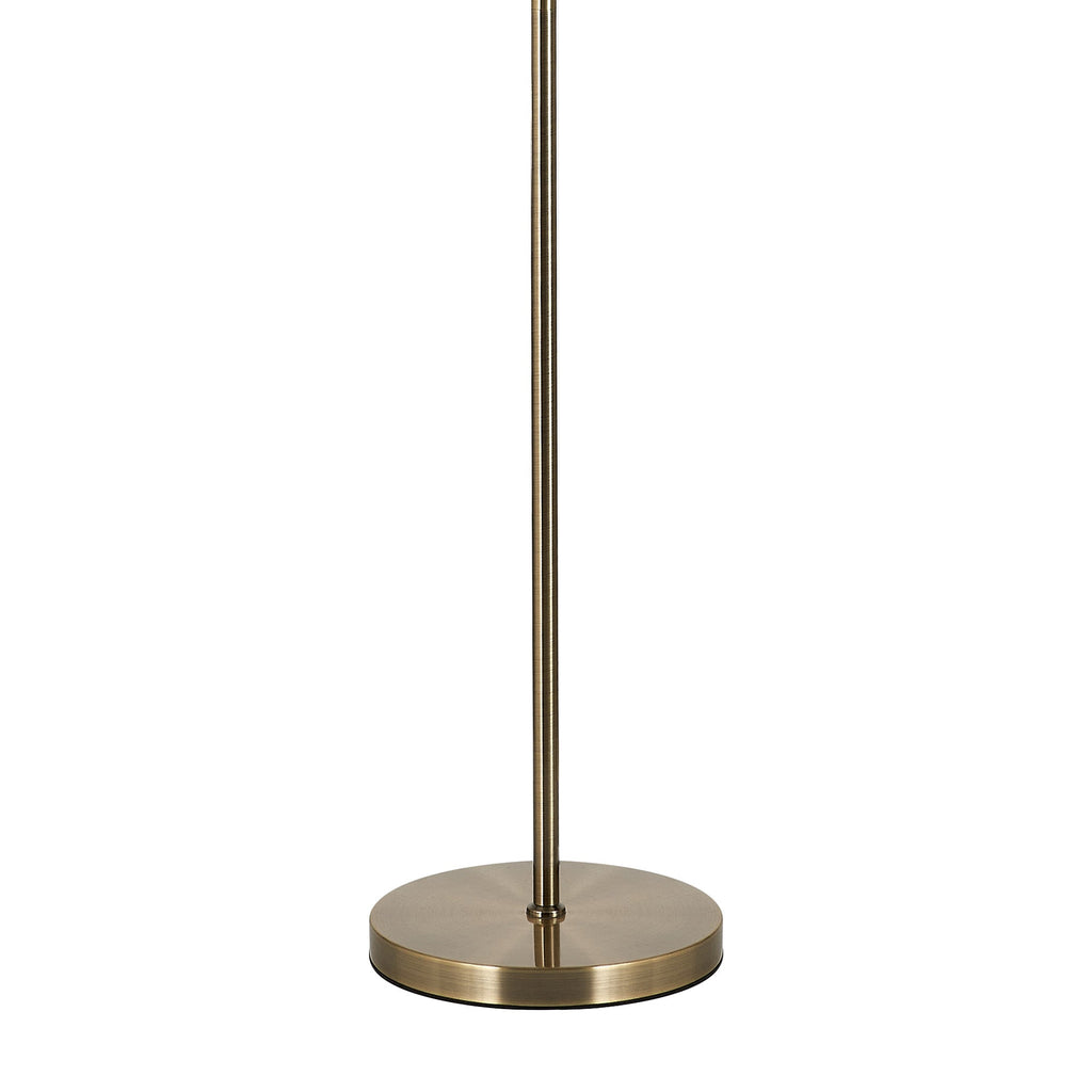 Luminosity Designs - Lustre Segmented Glass Globe Vertical Floor Lamp In An Antique Brass Framework, Amber and Blush, 3x G9 - Luminosity Designs Ltd