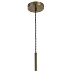 Luminosity Designs - Lustre Segmented Glass Globe Vertical Pendant In An Antique Brass Framework, Amber and Blush, 3x G9 - Luminosity Designs Ltd