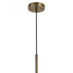 Luminosity Designs - Lustre Segmented Glass Globe Vertical Pendant In An Antique Brass Framework, Amber and Opal, 3x G9 - Luminosity Designs Ltd