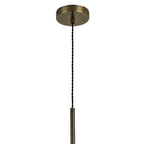 Luminosity Designs - Lustre Segmented Glass Globe Vertical Pendant In An Antique Brass Framework, Iridescent and Smoke, 3x G9 - Luminosity Designs Ltd
