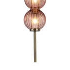 Luminosity Designs - Lustre Segmented Glass Globe Vertical Pendant In An Antique Brass Framework, Single Colour, 3 x G9 - Luminosity Designs Ltd