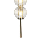 Luminosity Designs - Lustre Segmented Glass Globe Vertical Pendant In An Antique Brass Framework, Single Colour, 3 x G9 - Luminosity Designs Ltd