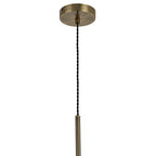 Luminosity Designs - Lustre Segmented Glass Globe Vertical Pendant In An Antique Brass Framework, Single Colour, 3 x G9 - Luminosity Designs Ltd