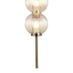 Luminosity Designs - Lustre Segmented Glass Globe Vertical Pendant In An Antique Brass Framework, Single Colour, 3 x G9 - Luminosity Designs Ltd