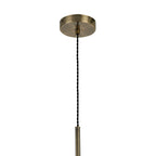 Luminosity Designs - Lustre Segmented Glass Globe Vertical Pendant In An Antique Brass Framework, Single Colour, 3 x G9 - Luminosity Designs Ltd
