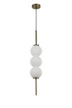 Luminosity Designs - Lustre Segmented Glass Globe Vertical Pendant In An Antique Brass Framework, Single Colour, 3 x G9 - Luminosity Designs Ltd