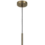 Luminosity Designs - Lustre Segmented Glass Globe Vertical Pendant In An Antique Brass Framework, Single Colour, 3 x G9 - Luminosity Designs Ltd