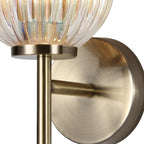 Luminosity Designs - Lustre Segmented Glass Globe Wall Lamp In An Antique Brass Framework, 1 x G9 - Luminosity Designs Ltd