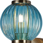 Luminosity Designs - Lustre Segmented Glass Globe Wall Lamp In An Antique Brass Framework, 1 x G9 - Luminosity Designs Ltd