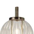 Luminosity Designs - Lustre Segmented Glass Globe Wall Lamp In An Antique Brass Framework, 1 x G9 - Luminosity Designs Ltd