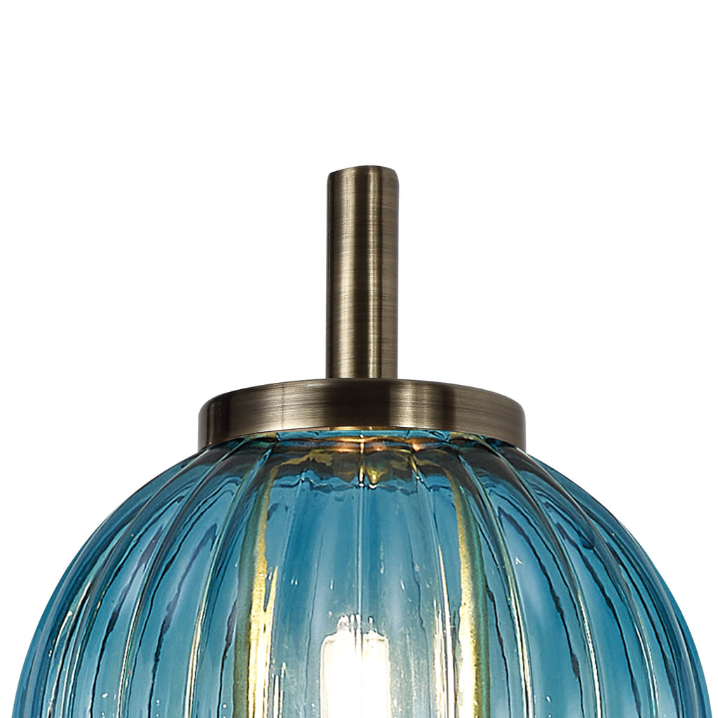 Luminosity Designs - Lustre Segmented Glass Globe Wall Lamp In An Antique Brass Framework, 1 x G9 - Luminosity Designs Ltd