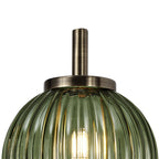 Lustre Segmented Glass Globe Wall Lamp In An Antique Brass Framework, 1 x G9