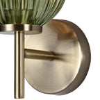 Lustre Segmented Glass Globe Wall Lamp In An Antique Brass Framework, 1 x G9