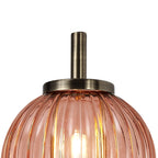 Lustre Segmented Glass Globe Wall Lamp In An Antique Brass Framework, 1 x G9