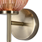 Lustre Segmented Glass Globe Wall Lamp In An Antique Brass Framework, 1 x G9